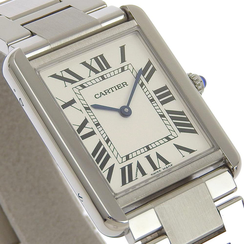 【CARTIER】カルティエ
 タンクソロLM W5200014 ステンレススチール クオーツ アナログ表示 メンズ 白文字盤 腕時計
A-ランク