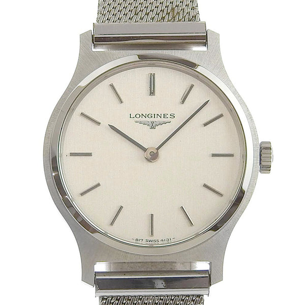 [Longines] Longine Stainless Steel Silver Hand -Rolled Ladies Silver Dial Watch