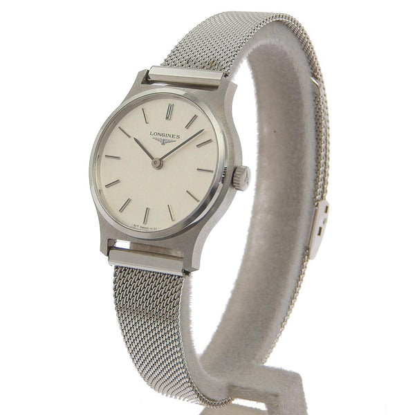 [朗廷斯]纵向不锈钢银手手表银色表盘