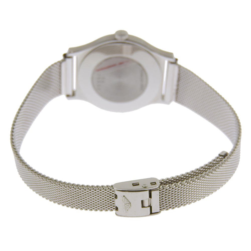[Longines] reloj de marcación de dial de plata rallado de acero inoxidable de acero inoxidable longine