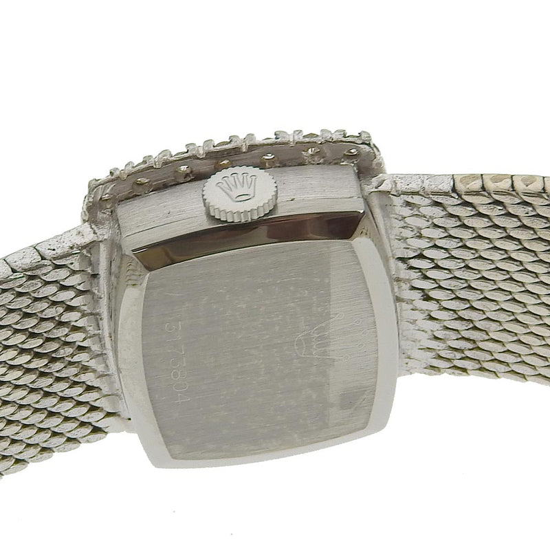 【ROLEX】ロレックス
 プレシジョン 腕時計
 ダイヤベゼル cal.1400 2652 K18ホワイトゴールド シルバー 手巻き シルバー文字盤 Precision レディース
