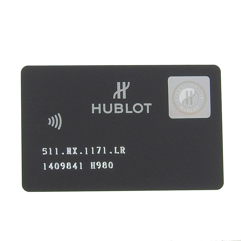 [Hublot] Ubro Classic Fusion手表511.nx.1171.lr Titanium X皮革黑色银色自动黑色表盘经典融合男士