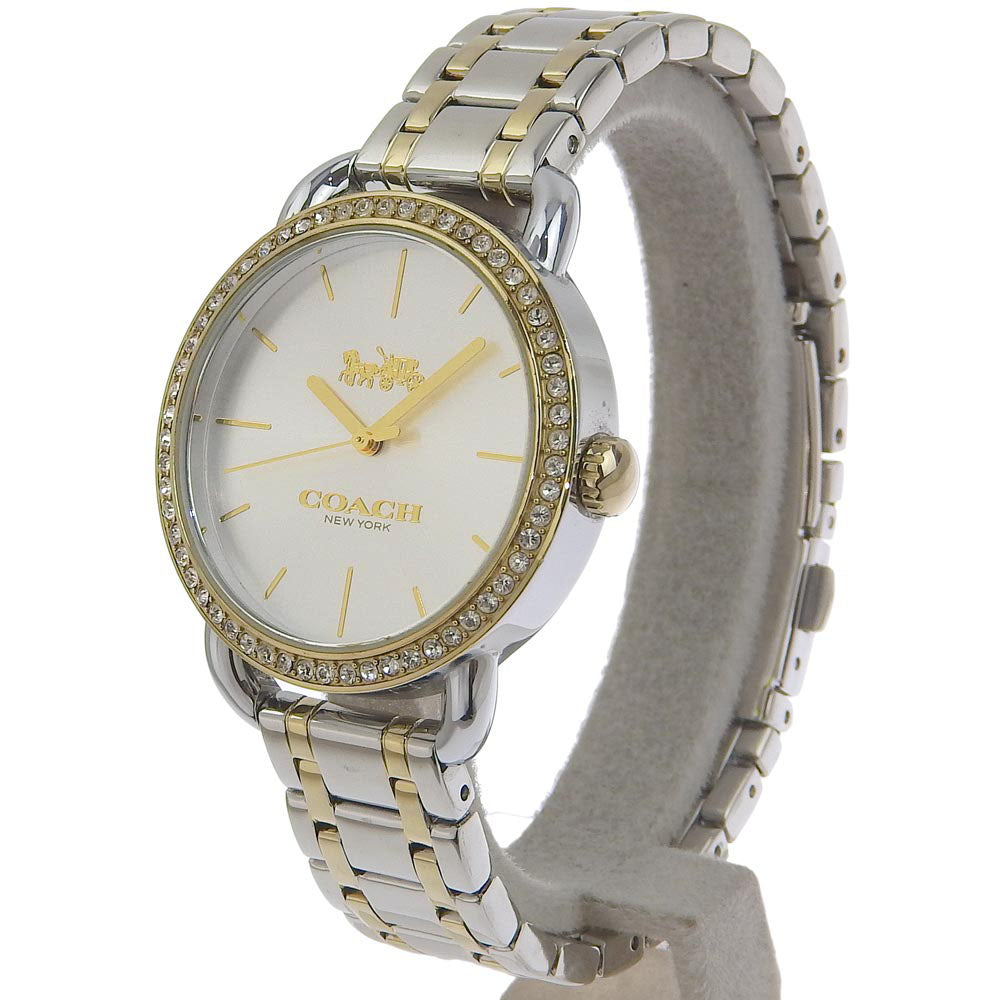 [Coach] Coach watch Ca.67.7.20.1183s Stainless steel x Rhinestone  Silver/Gold Quartz Analog Ladies A-Rank