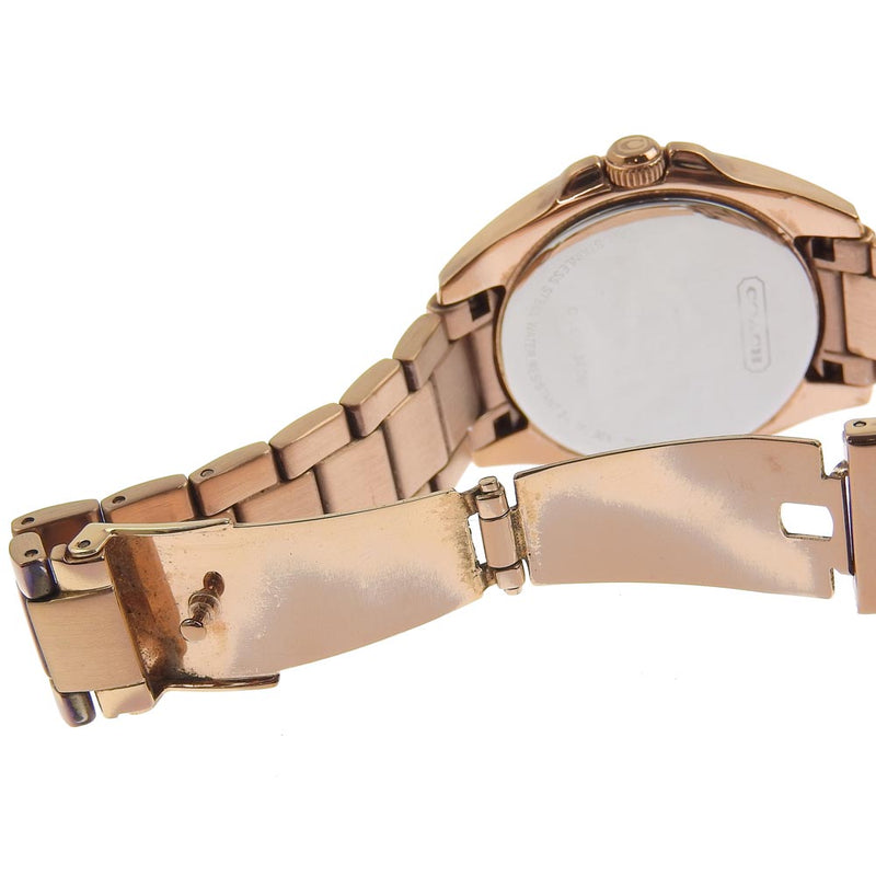 [Coach] Coach signature pattern wristwatch Ca.67.7.34.0691 Stainless steel steel gold quartz analog display white dial Signature ladies