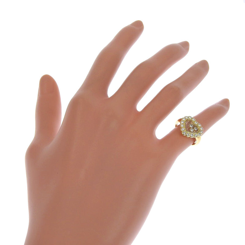 【Chopard】ショパール ハッピーダイヤモンド ハート K18イエローゴールド×ダイヤモンド 4.5号 レディース リング・指輪約15mmリング幅