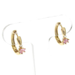 Loop K18 Yellow Gold x Diamond Gold Ladies Earrings SA Rank