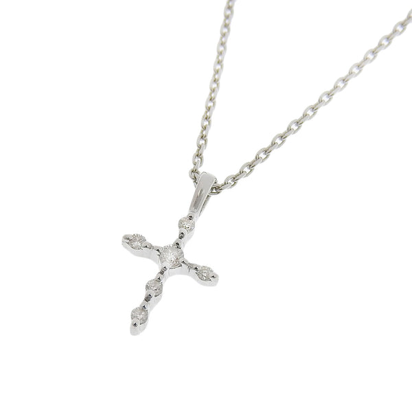 [4 ℃] Yeong Sea Cross Necklace K10 White Gold White Gold Cross Ladies SA Rank