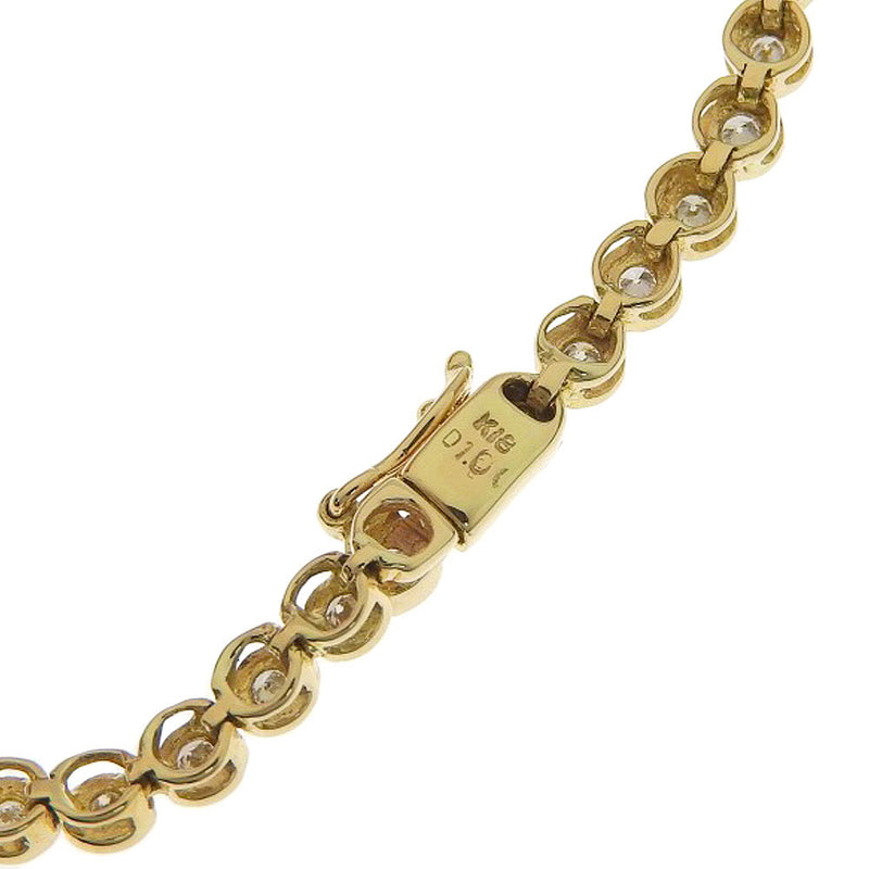 Tennis bracelet K18 Yellow Gold x Diamond 1.00 engraved Ladies Bracelet SA Rank