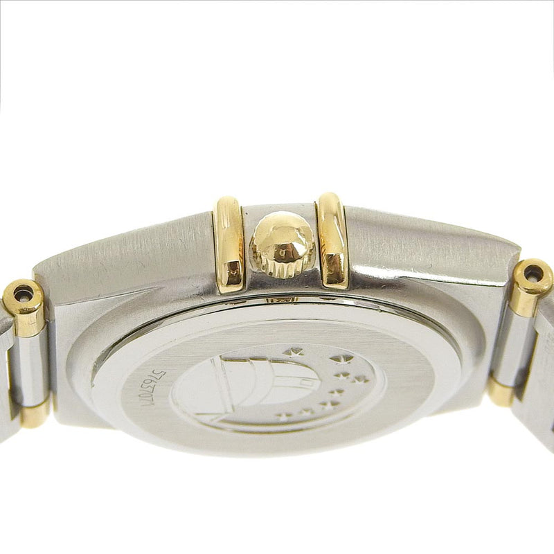 [Omega]欧米茄星座Mini 1362.10金与钢质石英模拟显示女士黄金表盘