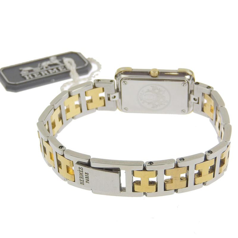 [HERMES] Hermes Croji CR1.240 Stainless steel x gold plating quartz analog display ladies' gold dial watches
