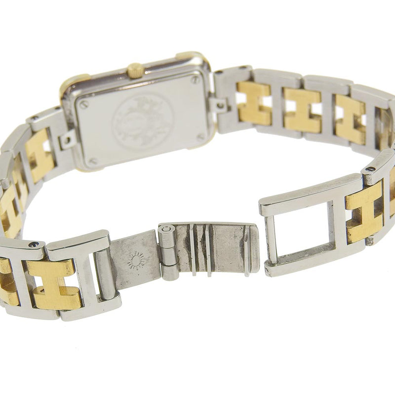 [HERMES] Hermes Croji CR1.240 Stainless steel x gold plating quartz analog display ladies' gold dial watches