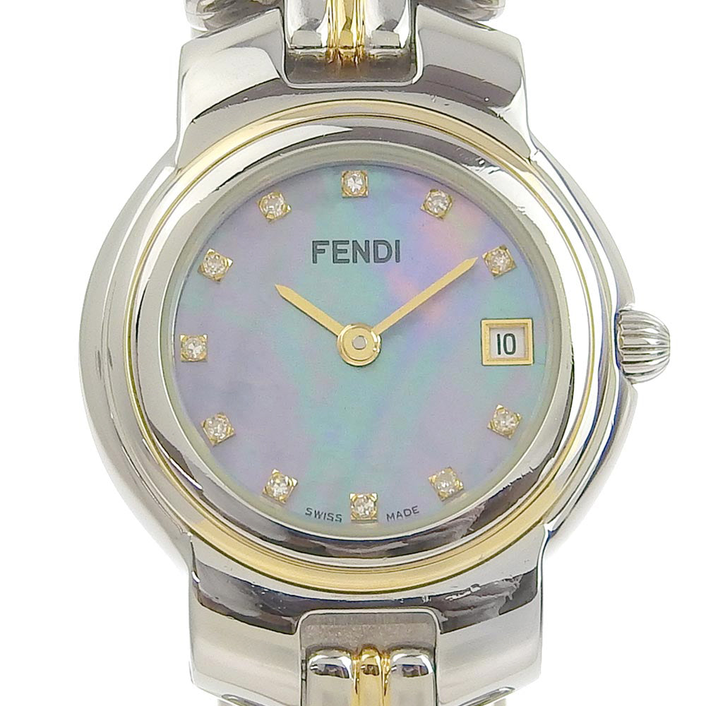 希少】FENDI フェンディ 腕時計 980L ブルー シェル 11P - 腕時計