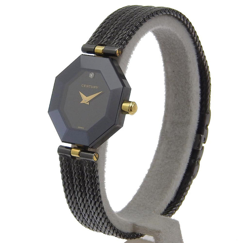 センチュリー 腕時計美品  タイムジェム 黒ファッション小物