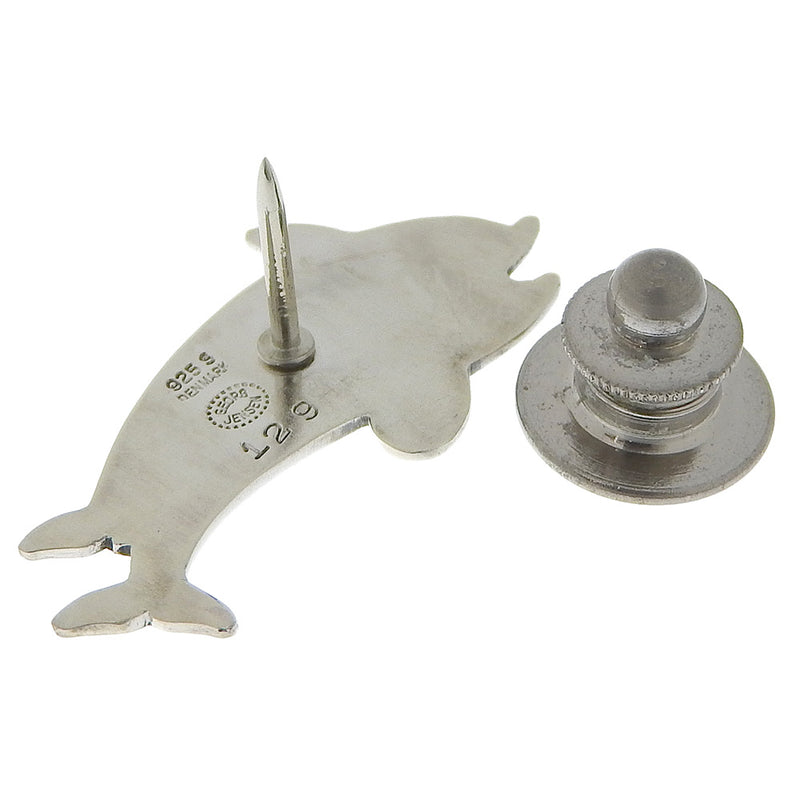 [GEORG JENSEN] Georgen Jenzen Pin Bloo Dolphin Motif Silver 925 129 Engraved Unisex Broo