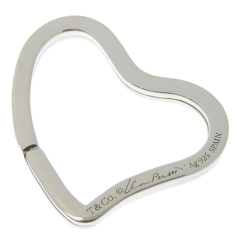 [Tiffany & Co.] Tiffany Keying Open Heart Elsa Peletti Silver 925 Ladies Key Chain A Rank