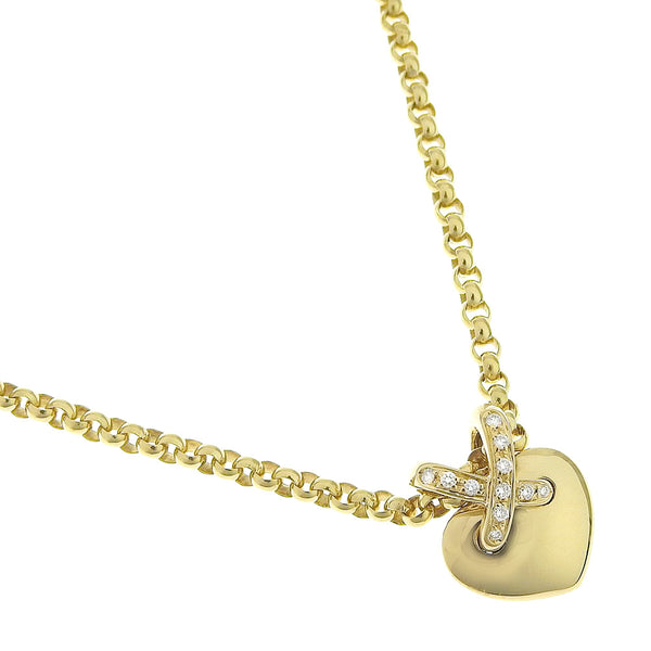 [CHAUMET] Shome Lian de Shome Heart K18 Yellow Gold x Diamond Ladies Necklace SA Rank