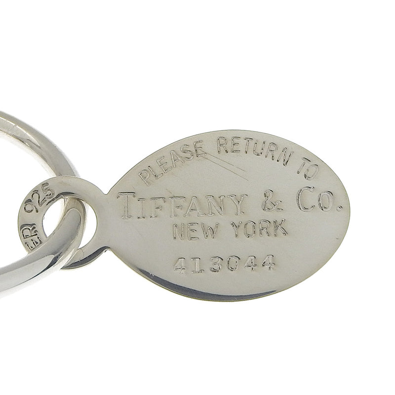 [TIFFANY & CO.] Tiffany Rett Titi Fanny Ovaltag Keyling Silver 925 Unisex Keychain A-Rank