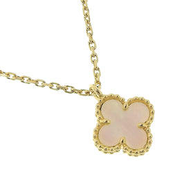 [VAN CLEEF & ARPELS] Van Clef & Arpel Sweet Alhambra VCARF69100 K18 Yellow Gold x Mother of White Shell Ladies Necklace SA Rank