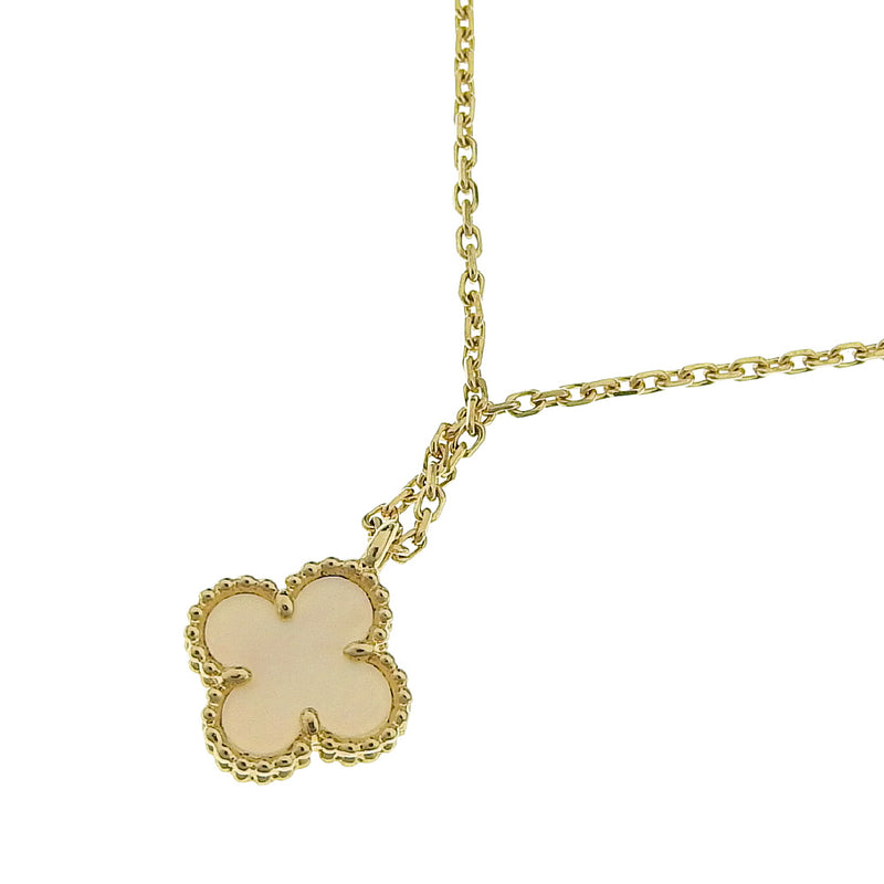 [VAN CLEEF & ARPELS] Van Clef & Arpel Sweet Alhambra VCARF69100 K18 Yellow Gold x Mother of White Shell Ladies Necklace SA Rank