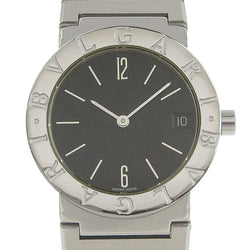 [BVLGARI] Bulgari Bulgari Brugari BB30SS Stainless steel Steel Silver Quartz Analog display Boys Black Dial Watch A-Rank