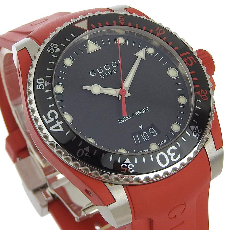 GUCCI] Gucci DIVE/Dive 136.3 Stainless steel x Rubber Silver