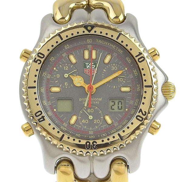 【TAG HEUER】タグホイヤー
 セナモデル 腕時計
 コンビ セルシリーズ CG1122-0 ステンレススチール シルバー クオーツ クロノグラフ グレー文字盤 Senna model メンズ
