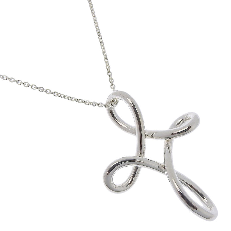 [TIFFANY & CO.] Tiffany Infinity Cross Elsa Peletti Pendant Silver 925 Ladies Necklace A+Rank