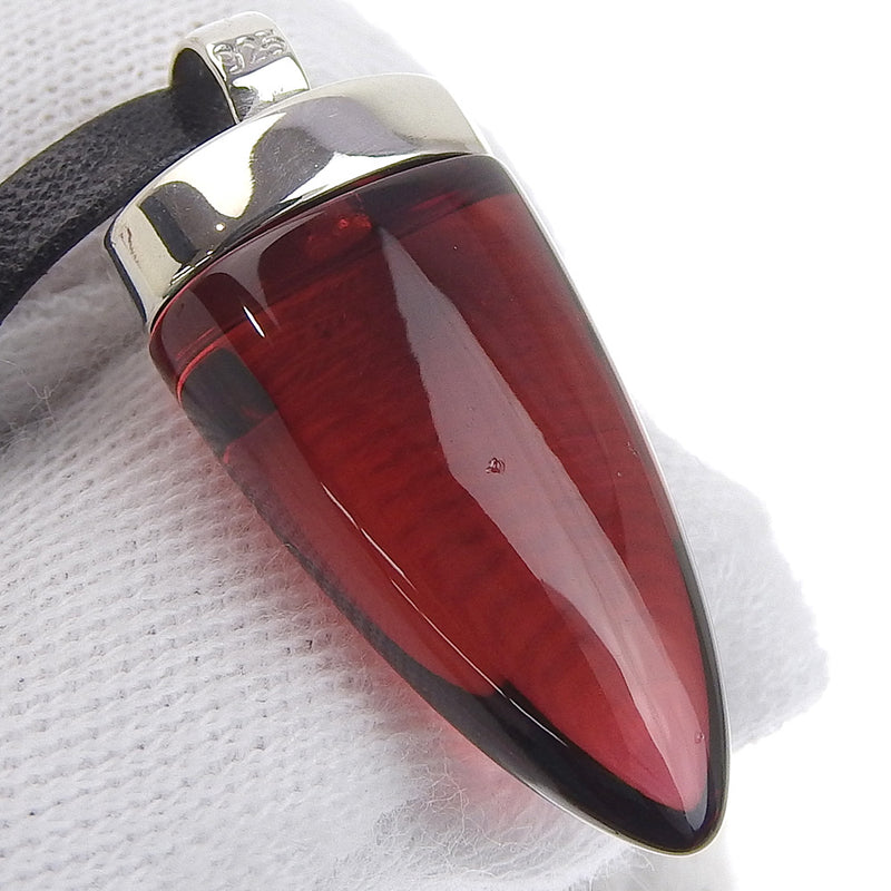 [BACCARAT] Baccarat Tribal Crystal x Silver 925 Red Unisex Necklace A Rank
