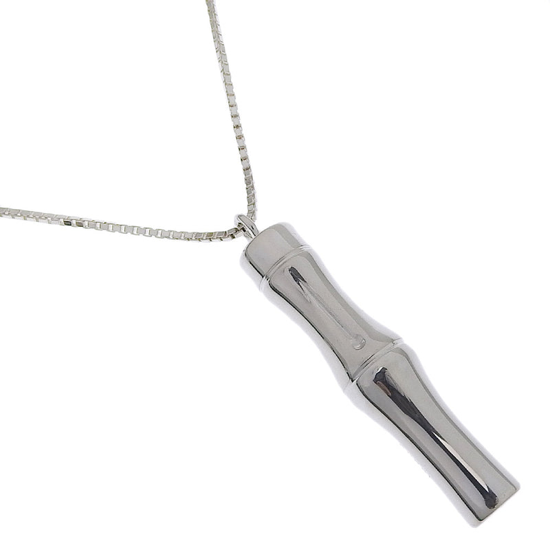 [GUCCI] Gucci Bamboo Long Pendant Silver 925 Unisex Necklace A Rank