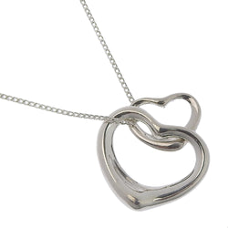 [Tiffany & Co.] Tiffany Double Open Heart Elsa Peletti Silver 925 Ladies Necklace A-Rank