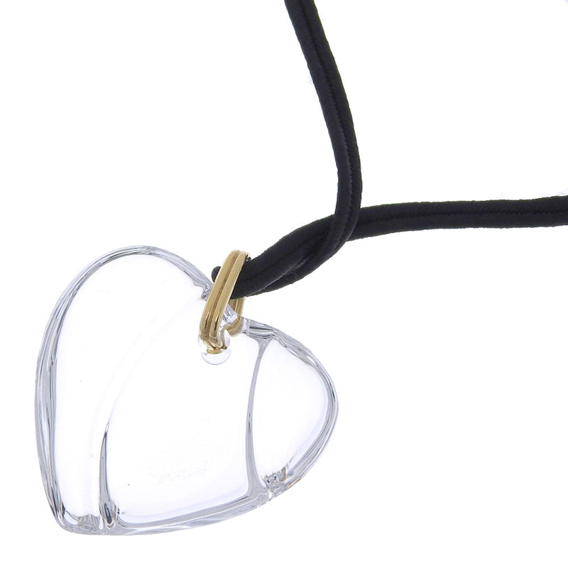 [BACCARAT] Baccarat Heart Pendant Crystal Clear Ladies Necklace A-Rank