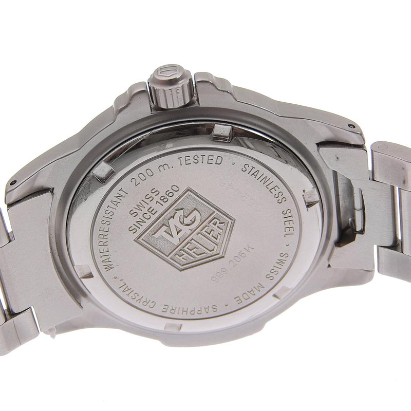 [Etiqueta Heuer] Tag Toear Professional 200m 4000 Serie 999.206K Reloj de dial dial negro de cuarzo de plata de acero inoxidable