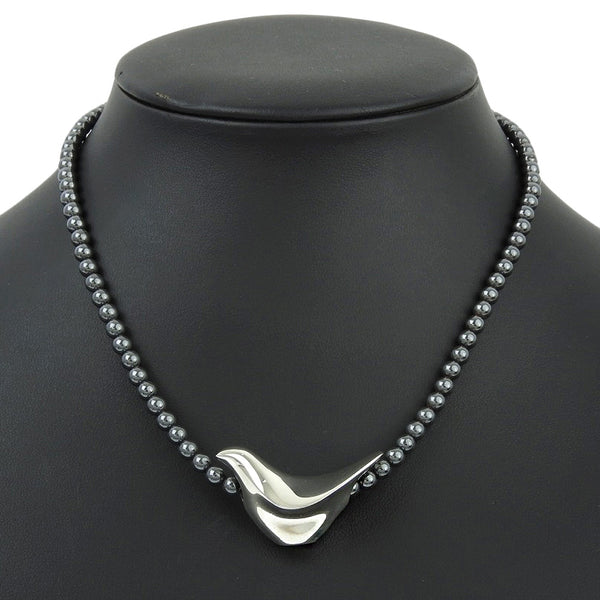 [Georg Jensen] Georg Jensen Bird Hans Hansen Silver 925 x Hematite Gray Women's Necklace