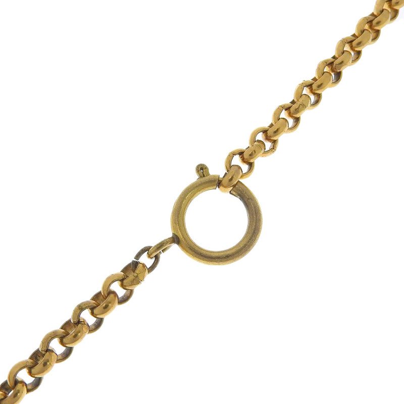 Chanel CHANEL Triple Coco Mark Necklace Gold Plated Ladies