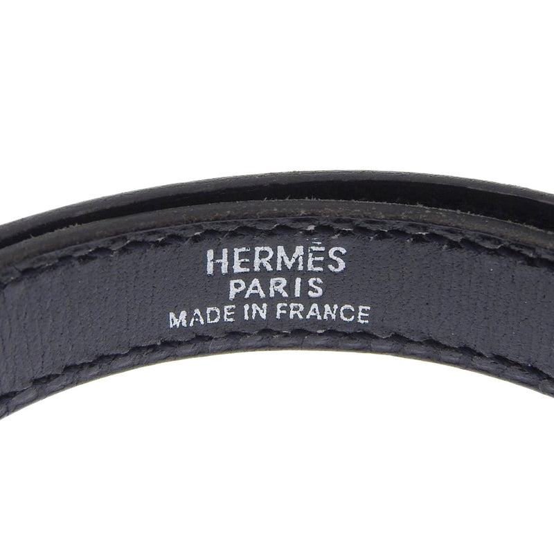 HERMES】エルメス ケリーブレスレット ボックスカーフ 黒/シルバー金具