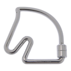 [HERMES] Hermes Schwar Horse Keyling 077216FJ Metal Silver Unisex Keychain A-Rank