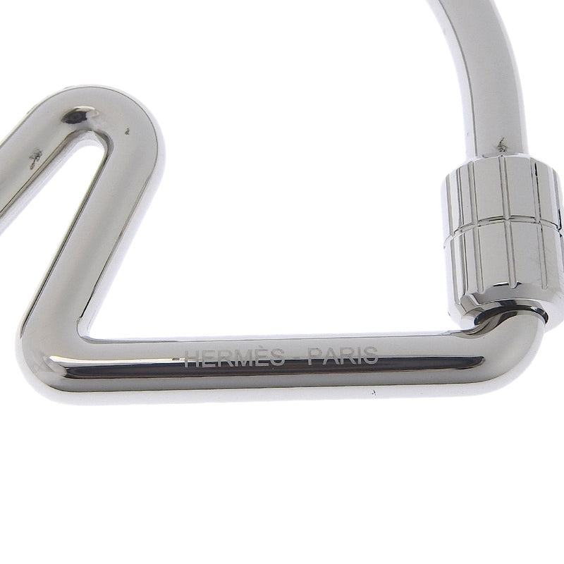 [Hermes] Hermes Schwar Horse Keyling 077216FJ Metal Silver Unisex Keychain A-Rank