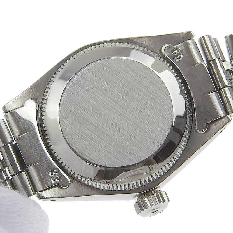 [Rolex] Rolex Oyster Pecul Watch Fecha 20th 6524 Silver de acero inoxidable Rollo humano Rollo de plata Oyster Perpetual Damas B-Rank