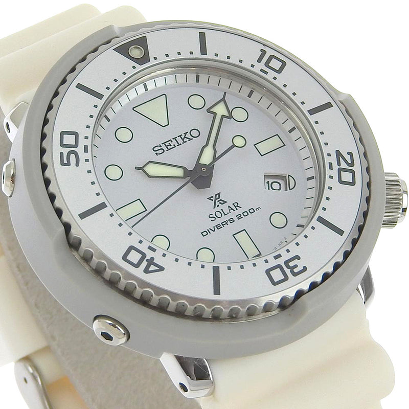 【SEIKO】セイコー
 プロスペックス 腕時計
 ダイバースキューバ  V147-0BP0 SBDN051 ステンレススチール×ラバー×プラスチック 白 ソーラー時計 白文字盤 Prospex メンズA-ランク