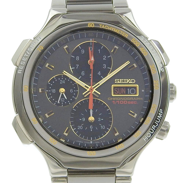 【SEIKO】セイコー
 スピードマスター 7T59-7A00 ステンレススチール シルバー クオーツ クロノグラフ メンズ グレー文字盤 腕時計