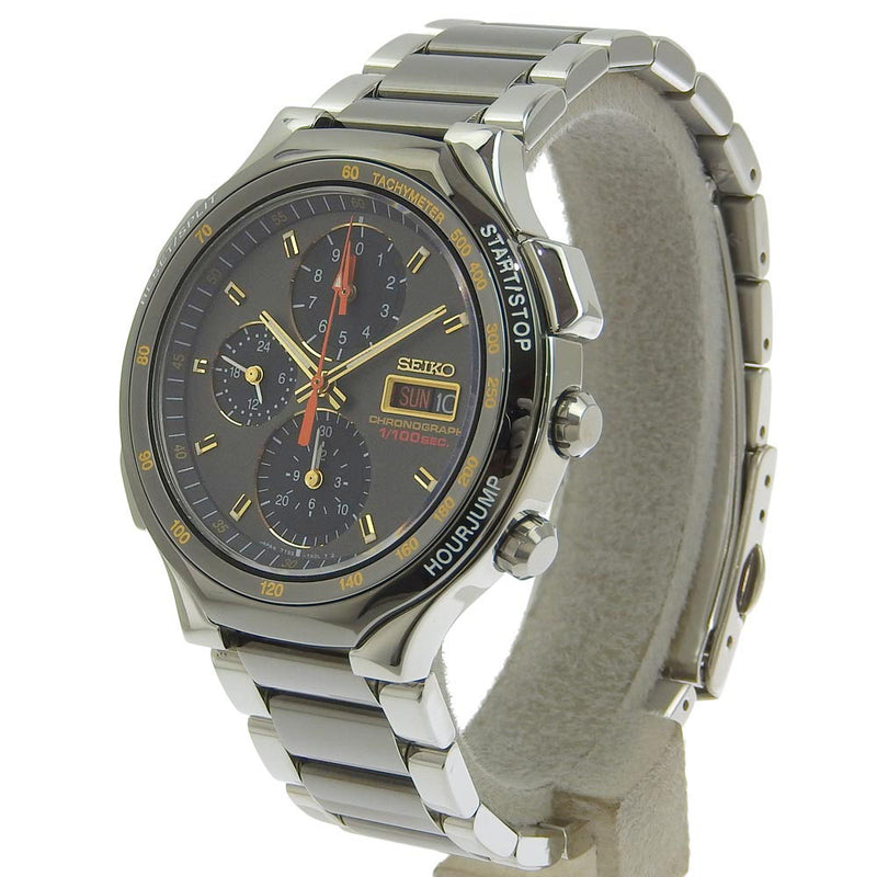 [Seiko] Seiko Speed ​​Master 7T59-7A00 Reloj de marcador gris de cuarzo de plata de acero inoxidable de acero inoxidable
