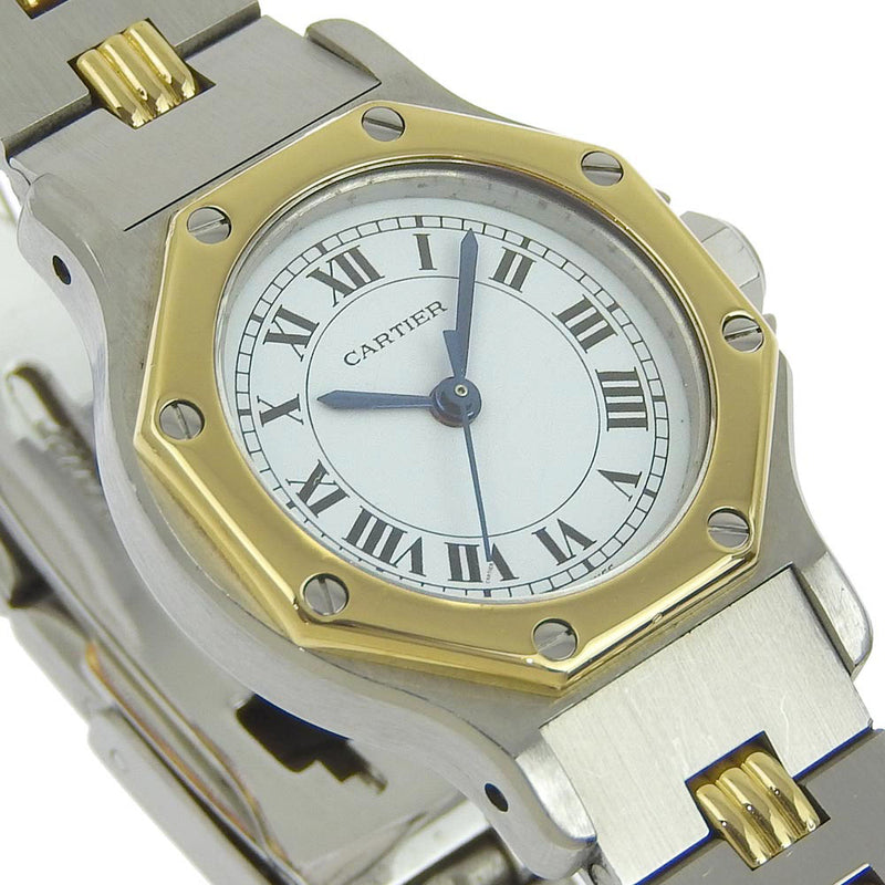 CARTIER】カルティエ サントスオクタゴンSM AC9.80 ゴールド＆スチール