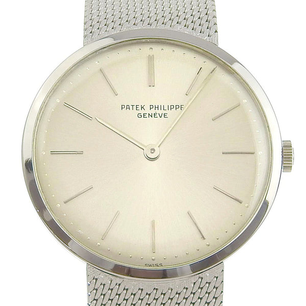 【PATEK PHILIPPE】パテックフィリップ
 カラトラバ 3484 K18ホワイトゴールド シルバー 手巻き メンズ シルバー文字盤 腕時計