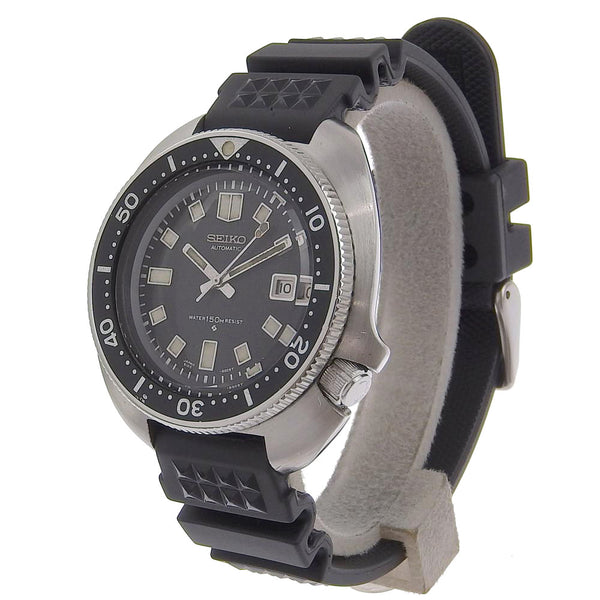 【SEIKO】セイコー
 セカンドダイバー 植村直己モデル 6105-8110 ステンレススチール×ラバー 黒 自動巻き メンズ 黒文字盤 腕時計