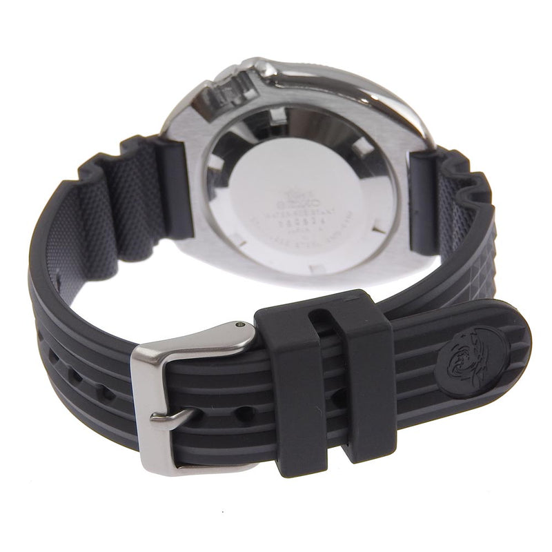 【SEIKO】セイコー
 セカンドダイバー 植村直己モデル 6105-8110 ステンレススチール×ラバー 黒 自動巻き メンズ 黒文字盤 腕時計