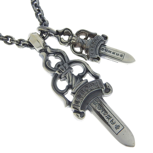 [Chrome Hearts] Chrome Hearts Big Tagger / Double Tager Tager Paper Chain Silver 925 UNISEX Collier