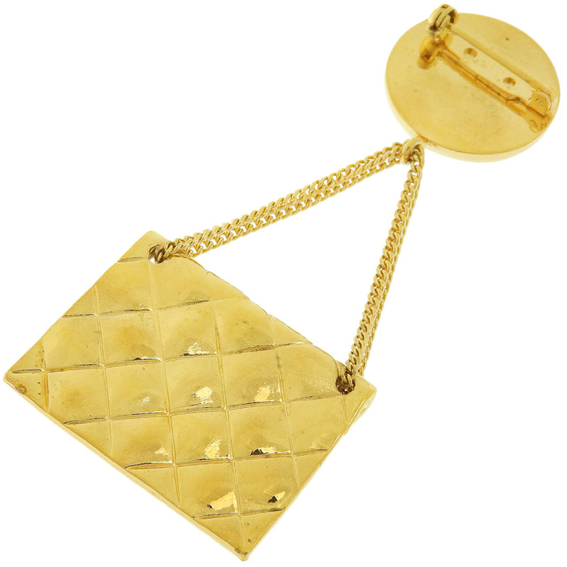 [CHANEL] Chanel 
 Bag motif brooch 
 Coco Mark Matrasse Gold Plating about 19.0g Bag Motif Ladies