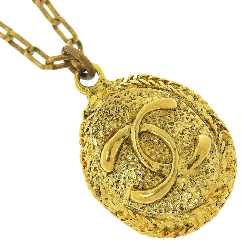CHANEL] Chanel Coco Mark Pendant Vintage Gold Ladies Necklace ...