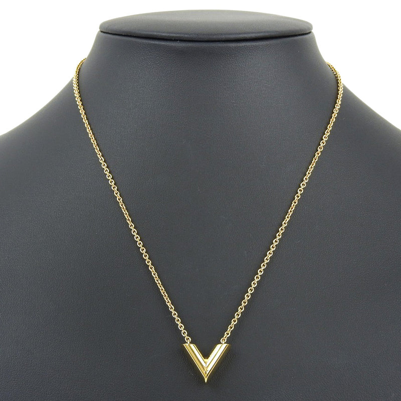 LOUIS VUITTON Necklace M61083 Essential V Gold Plated gold Women Used –