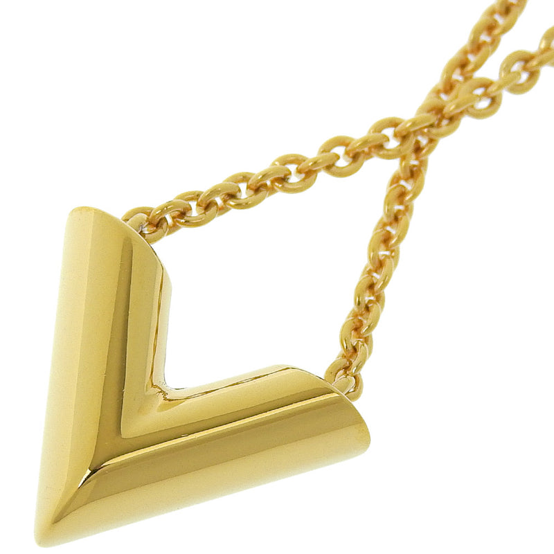 Louis Vuitton Essential V Necklace M61083 Gold Plated Women's LOUIS VUITTON